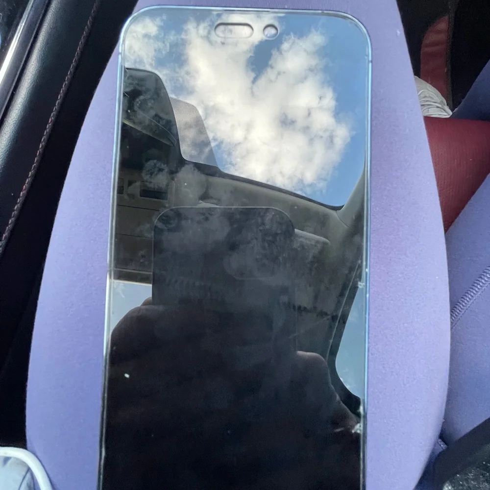 Black Smartphone with Reflective Screen